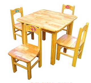 曹縣原木四人桌